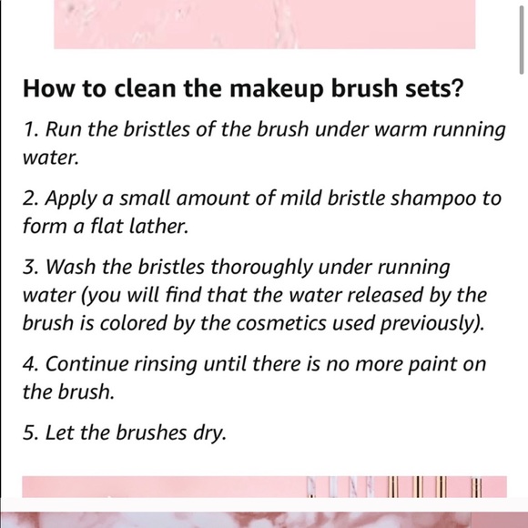 FINAL PRICE DROP  🎉HP🎉 NEW! 12 Makeup Brush Set Marble Pink/White w/ Bag - Picture 6 of 12